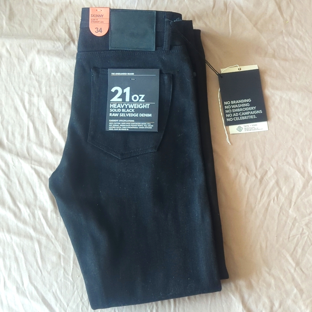 Unbranded Heavyweight Raw Selvedge Denim (34" waist but tight see description)
